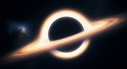 Gravitational abyss, a simulated black hole with accretion disk beauty