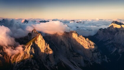 Explore the wonders of floating clouds and peaks.  