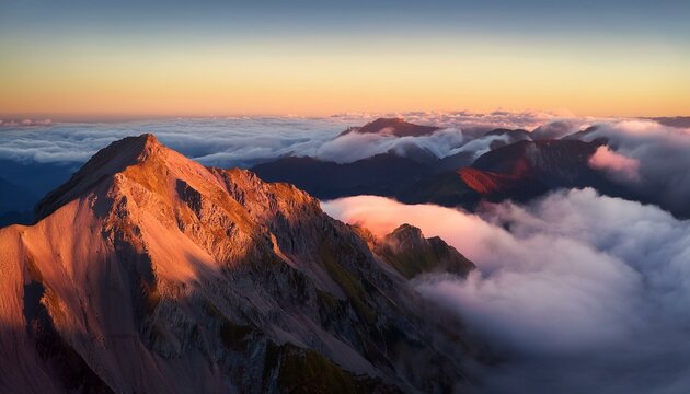 Nature's beauty thrives in the heights and clouds.  