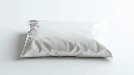 Naklejka premium White poly mailer bag on white background, studio shot, mockup