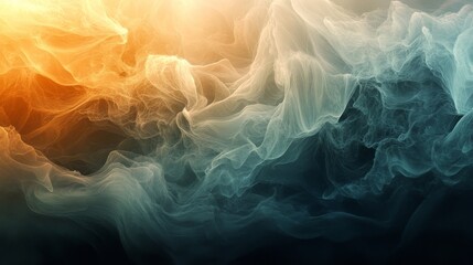 Fototapeta premium Abstract smoky ethereal clouds showcasing an artistic blend of colors
