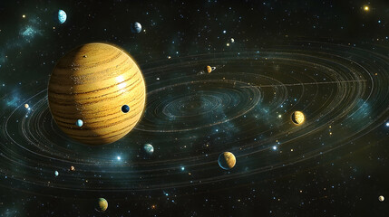 Cosmic Planets Orbiting Galaxy