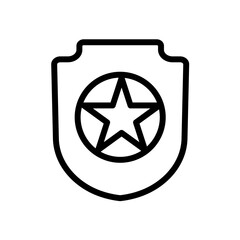 Police badge - symbol, vector icon