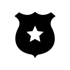Police badge - symbol, vector icon