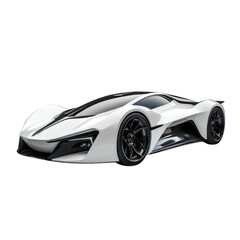 A Futuristic Sports Car with High Performance Electric Isolated on Transparent Background