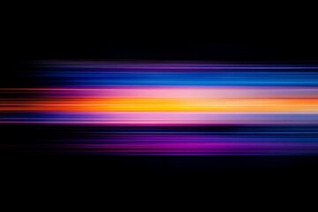 Naklejka premium Abstract colorful light streaks on black background.