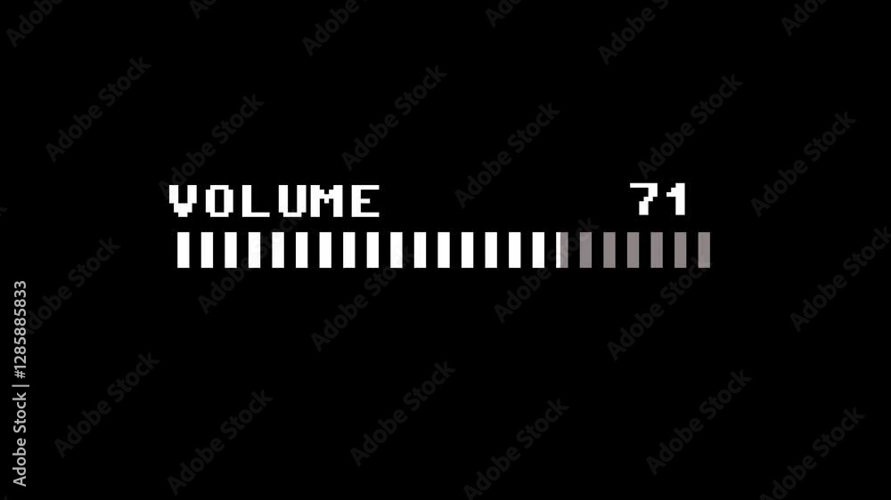 Poster speaker volume down and up animation isolated on black background