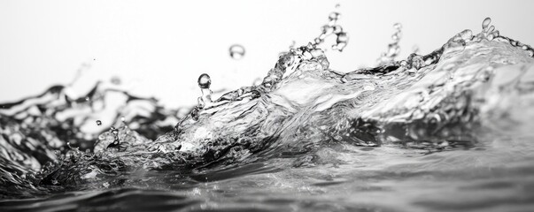 A black and white water texture background, showcasing smooth, fluid waves.