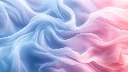 Obraz premium Flowing fabric with gradients of blue and pink colors