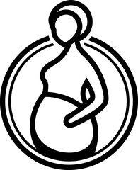 "Pregnancy Editable Stroke Outline Icon" features symbols like pregnancy test sticks, baby bumps, and ultrasound images. This icon is used for health, wellness, and family planning platforms.