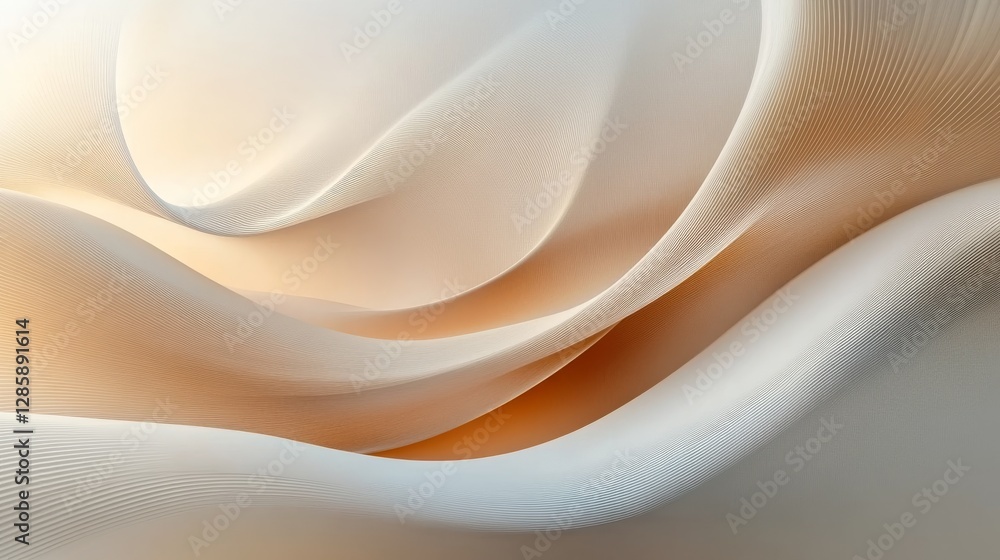Poster delicate flowing fabric with soft colors creating interesting shapes