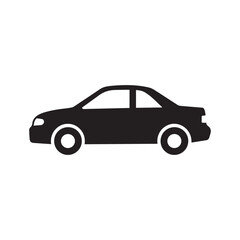 Simple Car Silhouette Vector Icon