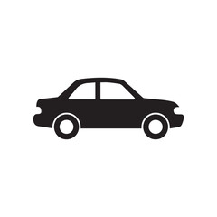 Simple Car Silhouette Vector Icon