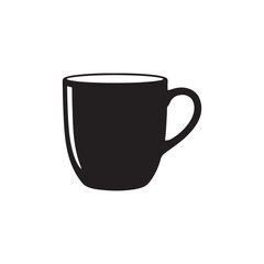 Minimalist Coffee Mug Silhouette Vector
