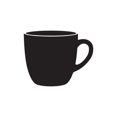 Minimalist Coffee Mug Silhouette Vector