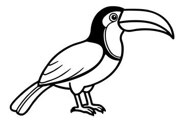 Toucan Monoline Drawing