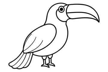 Toucan Monoline Drawing