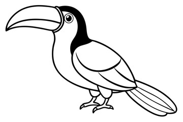 Toucan Monoline Drawing