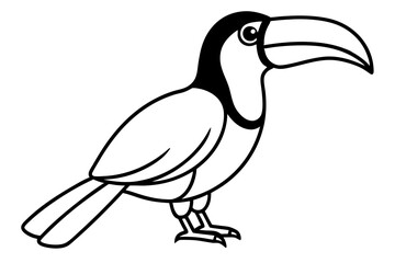 Toucan Monoline Drawing