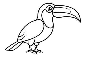 Toucan Monoline Drawing