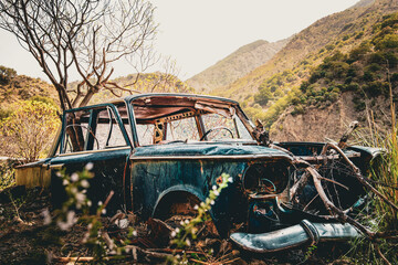 Abandoned car, Italy