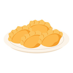 Nowruz holiday spring elements. Flat Illustration sweets and tradition