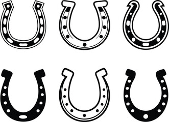 Horseshoe icon set. Vector illustration