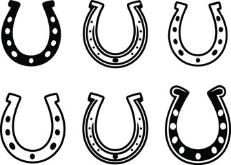 Horseshoe icon set. Vector illustration