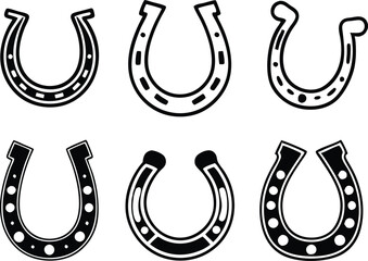 Horseshoe icon set. Vector illustration