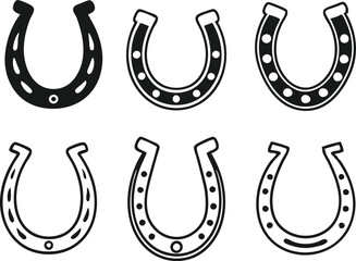 Horseshoe icon set. Vector illustration