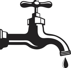 Water tap icon. Vector