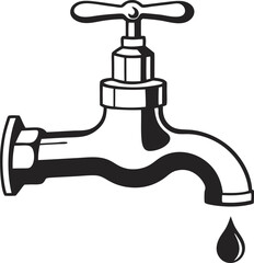 Water tap icon. Vector