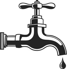 Water tap icon. Vector illustration