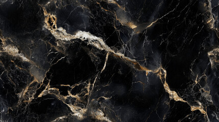 Seamless marble texture in Portoro Black color