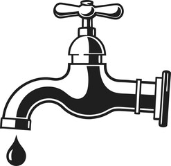 Water tap icon. Vector illustration