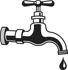 Water tap icon. Vector