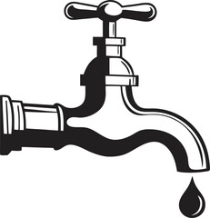 Water tap icon. Vector illustration