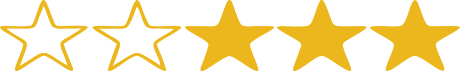 Five stars. Quality sign. Vector 