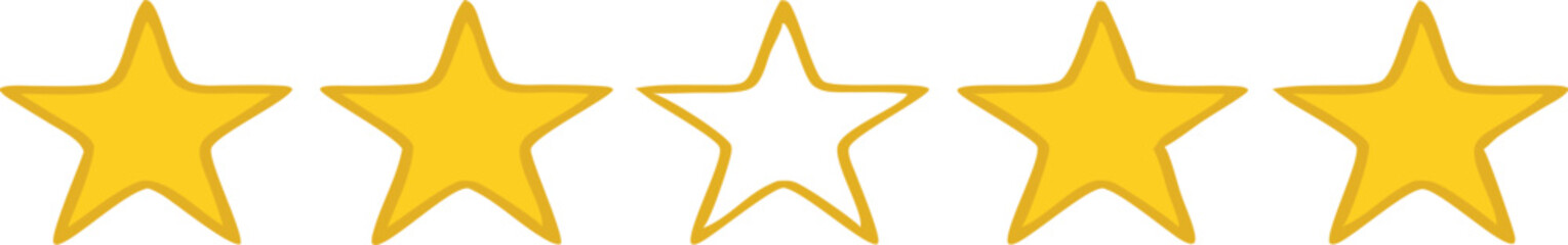 Obraz premium Five stars. Quality sign. Vector 