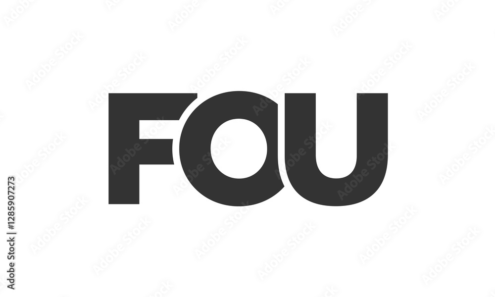 Poster fou logo design template with strong and modern bold text. initial based vector logotype featuring s