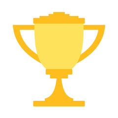Golden Trophy Icon - Vector Illustration