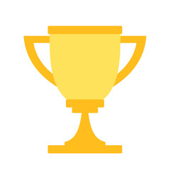 Golden Trophy Icon - Vector Illustration
