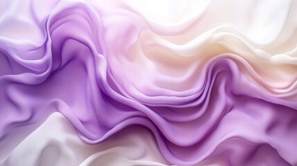 Fototapeta premium A Beautiful Swirling Display of Violet and White Silk Fabric