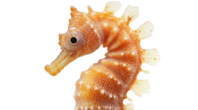 Seahorse swimming gracefully in clear water showcasing its unique features and vibrant colors