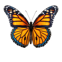 Obraz premium Detailed Monarch Butterfly Design on Transparent Background
