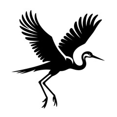 Fototapeta premium Crane fly icon of silhouette black shape illustration isolated on white background