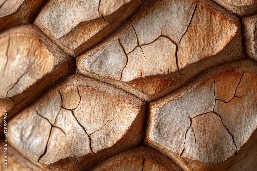 Poster A detailed image of a tree trunk with intricate patterns and textures