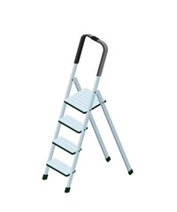 Isometric vector stepladder isolated on white background
