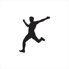 silhouette of a man jumping