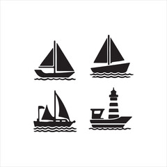 set of sailing ships